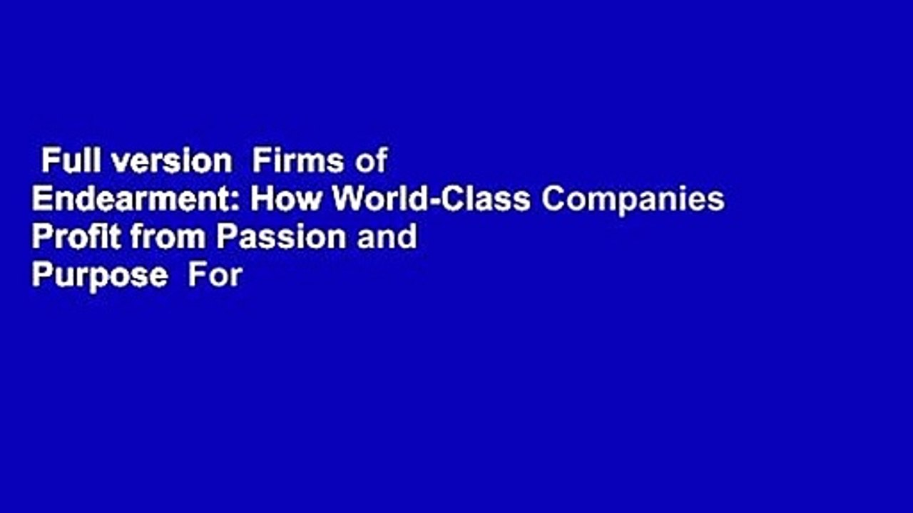Full version  Firms of Endearment: How World-Cl...