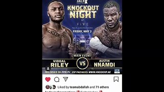 Viddal Riley's opponent Mo Ali Bayat pulls out of the fight due to not being cleared by the doctors.