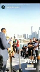 Viddal Riley’s weigh-in for his main event fight for “Knockout Night” live in Dubai