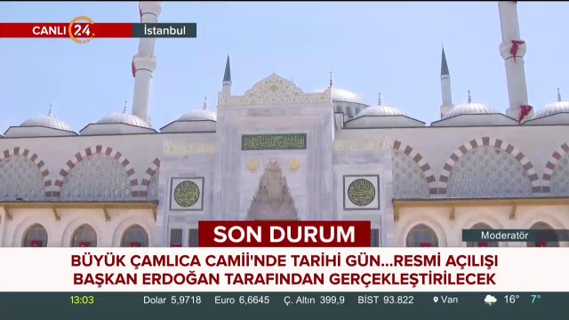 Çamlıca Camii açılıyor