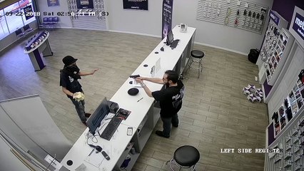 Un braqueur tombe sur un vendeur armé