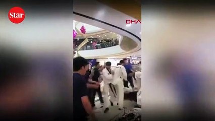 AVM’de tekvandocular ile spor merkezi çalışanları birbirine girdi