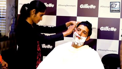 Farhan Akhtar Gets SHAVED By Two Kids In Front Of The Media!