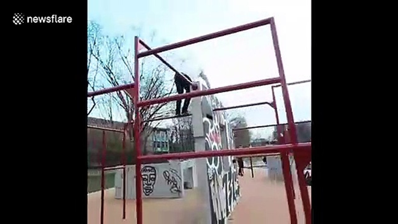 Incredible parkour skills displayed by 'Roger,...