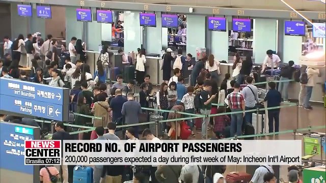 Record no. of passengers at Incheon Airport during May holiday week