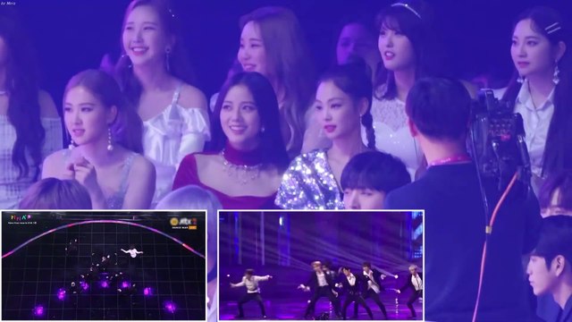 BLACKPINK REACTION TO DANCE WAR『DNA + DDU-DU-DDU-DU DANCE COVER』181201 MMA【防弾少年団 | ブルピン | Samuel, ASTRO's Rocky, The Boyz's Q, SF9's Taeyang, BIGFLO's Euijin, ONF's U, and VICTON's Chan】(CUT)