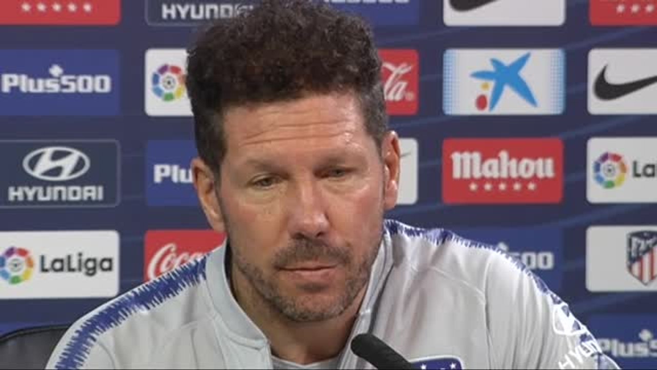 Simeone: "El objetivo es la regularidad de los tres primeros puestos"