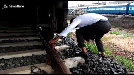 West Bengal prepares for oncoming cyclone by CHAINING DOWN the trains