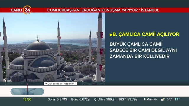 Çamlıca Camii açılıyor