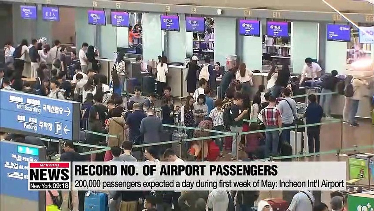 Record no. of passengers at Incheon Airport during May holiday week