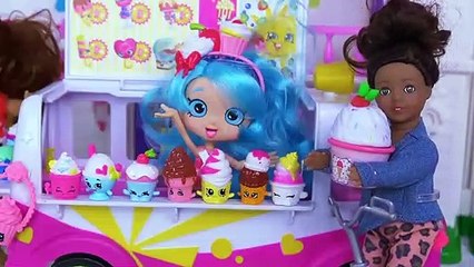Baby Doll Ice Cream Shop Car and Doll Refrigerator Toys!