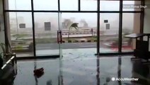 Glass doors and windows shatter under force of Cyclone Fani