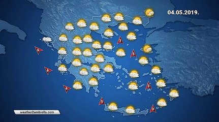 Η πρόγνωση του καιρού για το Σάββατο  4-5-2019