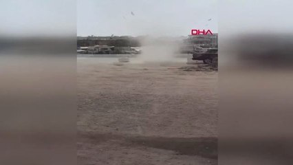 Mersin Tarsus'ta Pazar Yerinde Çıkan Hortum Korkuttu