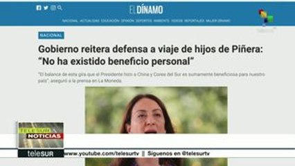 Chile: polémica gira de Piñera en la que fue acompañado por sus hijos