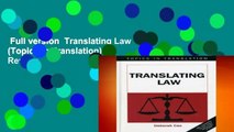 Full version  Translating Law (Topics in Translation)  Review