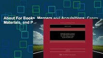 About For Books  Mergers and Acquisitions: Cases, Materials, and Problems (Aspen Coursebook)