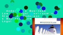 Anderson s Business Law and Legal Environment, Standard (Anderson s Business Law   the Legal