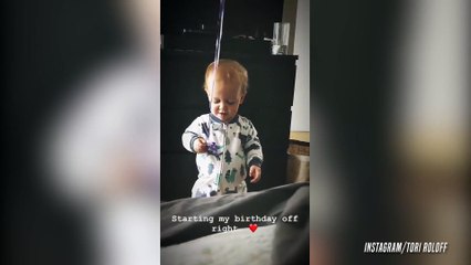 Jackson Roloff Gives 'Mama' Tori Roloff a Balloon For Her Birthday