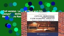 Full version  Legal Writing and Other Lawyering Skills (Aspen Coursebook)  Best Sellers Rank : #4