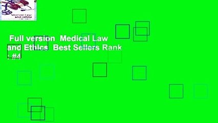 Full version  Medical Law and Ethics  Best Sellers Rank : #4