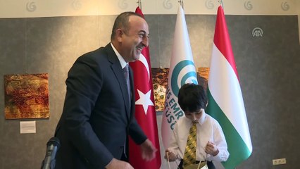 15 Temmuz'da mağdur olan Japon çocuk Çavuşoğlu'na mehter marşını söyledi - BUDAPEŞTE