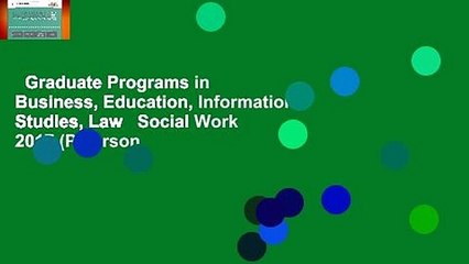 Graduate Programs in Business, Education, Information Studies, Law   Social Work 2017 (Peterson