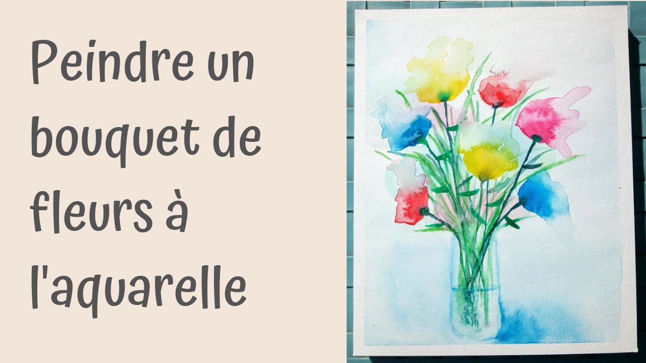 Toto aquarelle : Un bouquet de fleurs coloré et abstrait - Vidéo Dailymotion