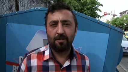 Geri dönüşüm kutusunda mahsur kalan çocuğu itfaiye ekipleri kurtardı