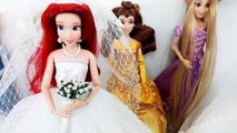 Disney Princess Belle Snow white Ariel Elsa Jasmine Cinderella Barbie Wedding Dresses | Karla D.