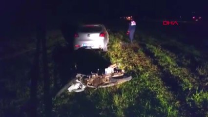 Bursa Otomobil Motora Çarptı 1'i Ağır 2 Yaralı