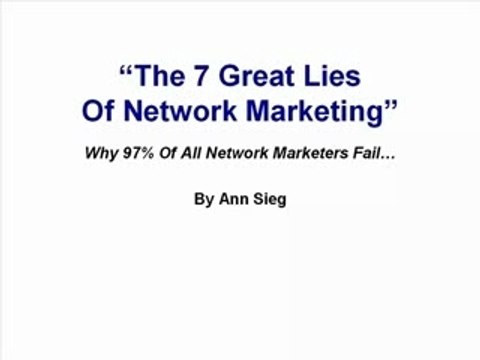 7 Great Lies of Network Marketing on MLM