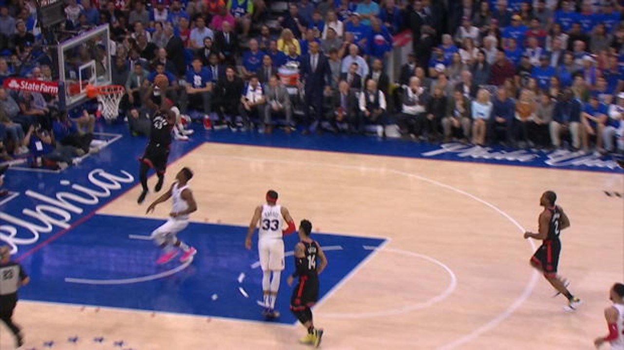 Siakam rocks rim with Raptors alley-oop