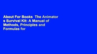 About For Books  The Animator s Survival Kit: A Manual of Methods, Principles and Formulas for