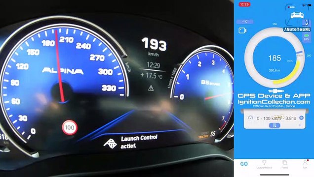608HP BMW ALPINA B5 BiTurbo 0-303km/h ACCELERATION & LAUNCH CONTROL by AutoTopNL