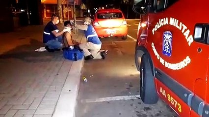 Vítima de agressão é socorrida pelo Siate no Centro