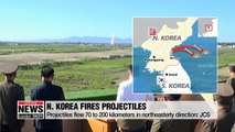 N. Korea fires multiple short-range projectiles off eastern coast