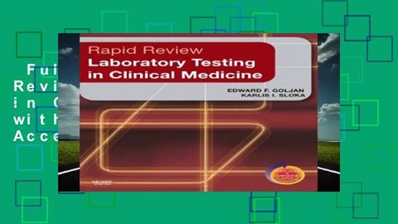 Full E-book  Rapid Review Laboratory Testing in Clinical Medicine: with STUDENT CONSULT Access,