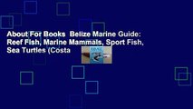 About For Books  Belize Marine Guide: Reef Fish, Marine Mammals, Sport Fish, Sea Turtles (Costa
