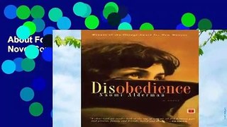 About For Books  Disobedience: A Novel Complete