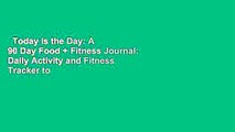 Today is the Day: A 90 Day Food   Fitness Journal: Daily Activity and Fitness Tracker to