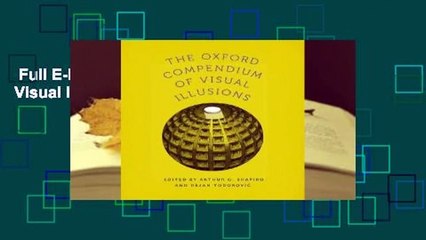 Full E-book  The Oxford Compendium of Visual Illusions  For Kindle