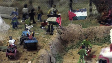 İsrail kurşunları Filistinli gencin elinde sanat eserine dönüşüyor - GAZZE