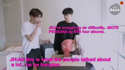 (ENG SUB)cute moment 'MAP OF THE SOUL : PERSONA' Album Unboxing (BTS ver.) - BTS (방탄소년단)