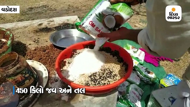 વડોદરા / ગૌરક્ષકે 60 દિવસ સળગતી રહે તેવી 125 ફૂટ લાંબી અગરબત્તી બનાવી