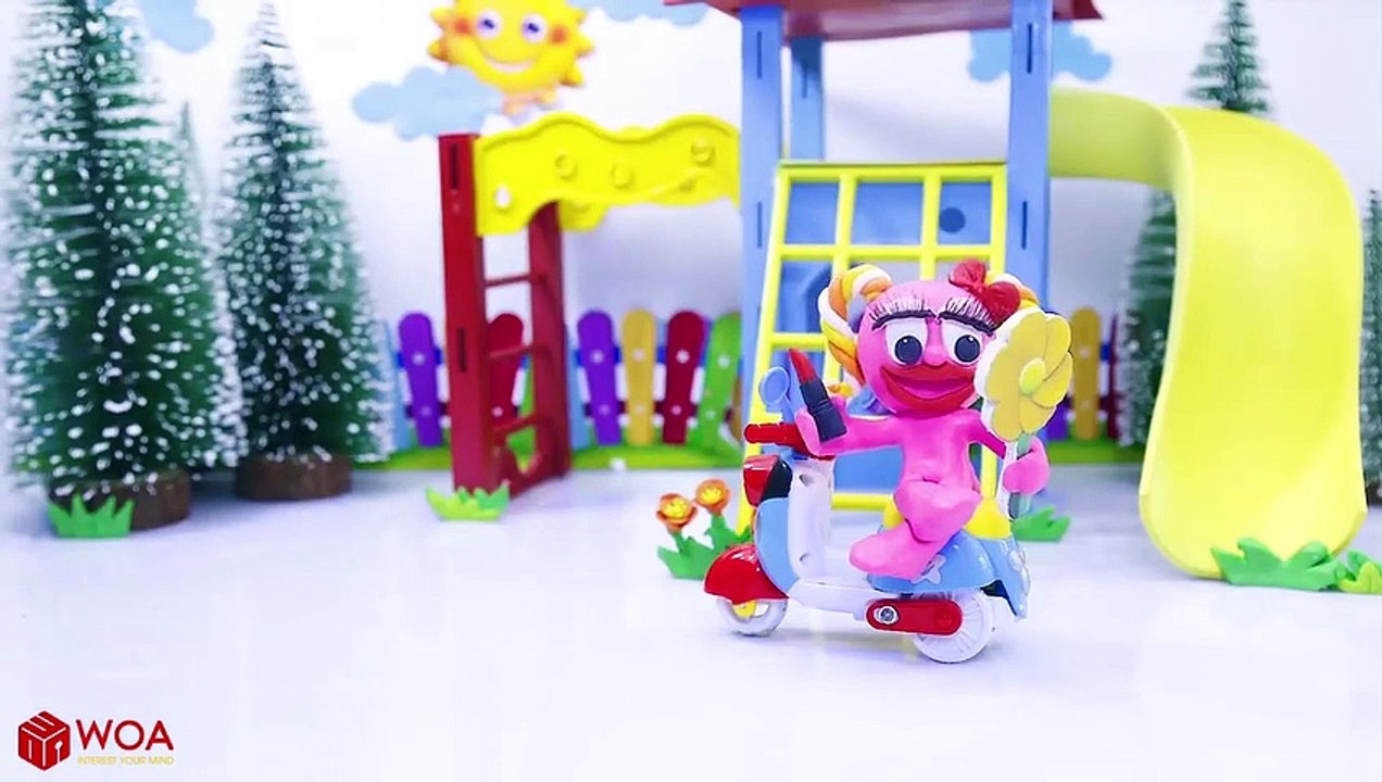 CLAY MIXER JURASSIC DINOSAUR HATCH  Stop Motion Cartoons Animation