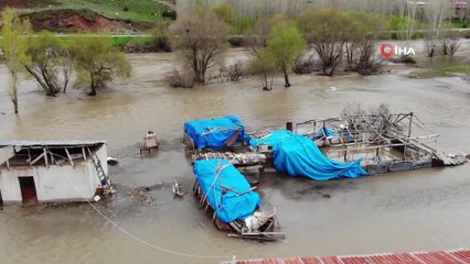 Erzincan’daki sel felaketi havadan görüntülendi