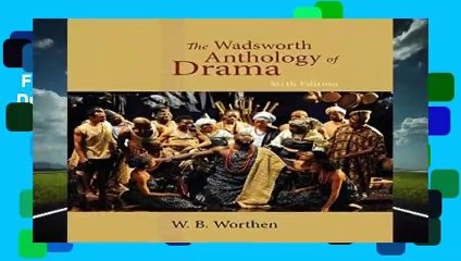 Full version  The Wadsworth Anthology of Drama  Best Sellers Rank : #3