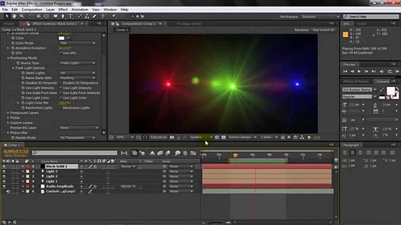 Bài 19: Tạo hiệu ứng đèn vũ trường bằng After Effects