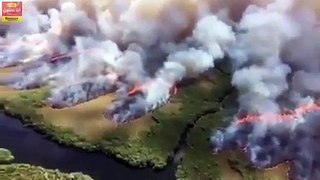 La propagation des flammes à la forêt Amazonienne